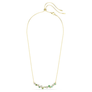 Swarovski Constella necklace Mixed cuts, Green, Gold-tone plated 5732247