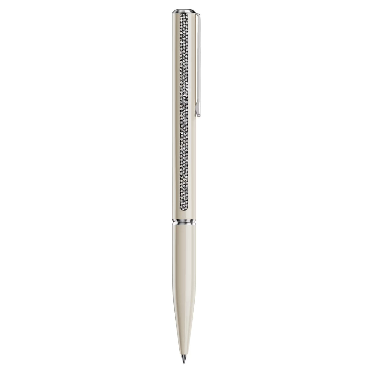 Swarovski Crystal Shimmer Glide ballpoint pen, Beige, Beige lacquered, Chrome plated 5707705