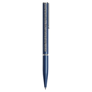 Swarovski Crystal Shimmer Glide ballpoint pen, Blue, Blue lacquered, Chrome plated 5707709