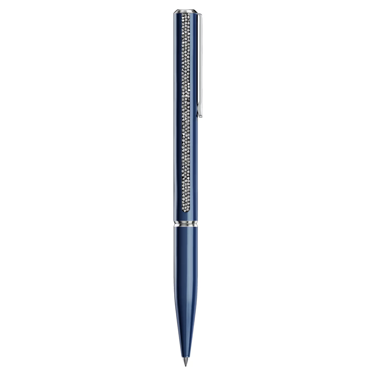 Swarovski Crystal Shimmer Glide ballpoint pen, Blue, Blue lacquered, Chrome plated 5707709