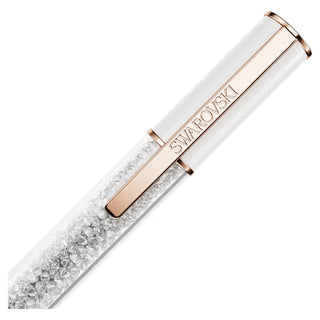 Swarovski Crystalline Lustre ballpoint pen, White, Rose gold-tone plated 5694174