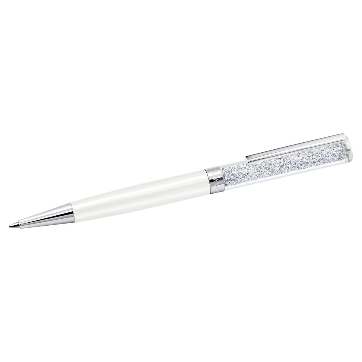 Swarovski Crystalline ballpoint pen, White, White lacquered, Chrome plated 5224392
