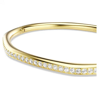 Swarovski Dextera bangle Octagon shape, Round cut, White, Gold-tone plated 5724581