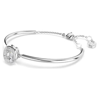 Swarovski Dextera bangle Round cut, White, Rhodium plated 5733399
