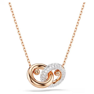 Swarovski Dextera pendant, Round cut, White, Rose gold-tone plated 5738200