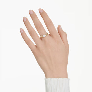Swarovski Dextera ring, Mixed cuts, White, Gold-tone plated 5732851