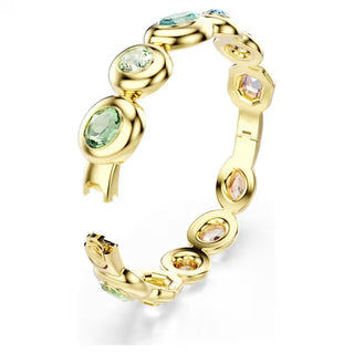 Swarovski Gema bangle, Mixed cuts, Multicolored, Gold-tone plated 5737447