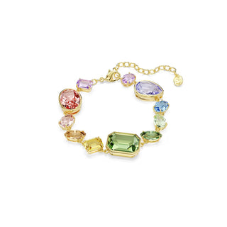 Swarovski Gema bracelet, Mixed cuts, Multicolored, Gold-tone plated 5737453