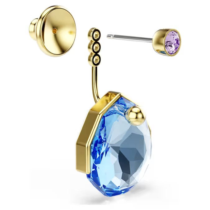 Swarovski Gema earring jackets, Blue, Gold-tone plated 5737449