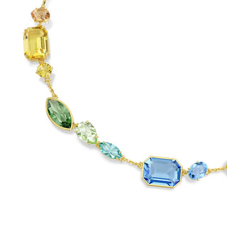 Swarovski Gema necklace, Mixed cuts, Multicolored, Gold-tone plated 5741584