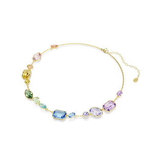 Swarovski Gema necklace, Mixed cuts, Multicolored, Gold-tone plated 5741584