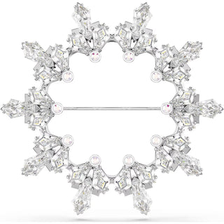 Broche Swarovski Hyperbola, Lazo, Blanco, Baño de rodio 5680678
