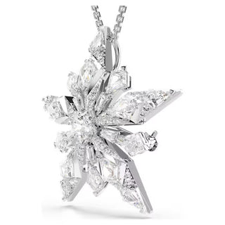 Swarovski Idyllia pendant and brooch Star, White, Rhodium plated 5740116 - Discontinued