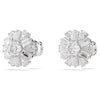 Swarovski Idyllia stud earrings, Mixed cuts, Snowflake, White, Rhodium plated - 5691483/5701593 (SS) -Discontinued