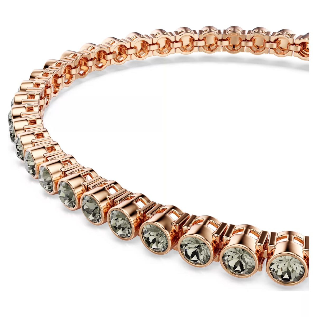 Swarovski Imber Emily Tennis bracelet, Round cut, Black, Rose gold-tone plated 5734240