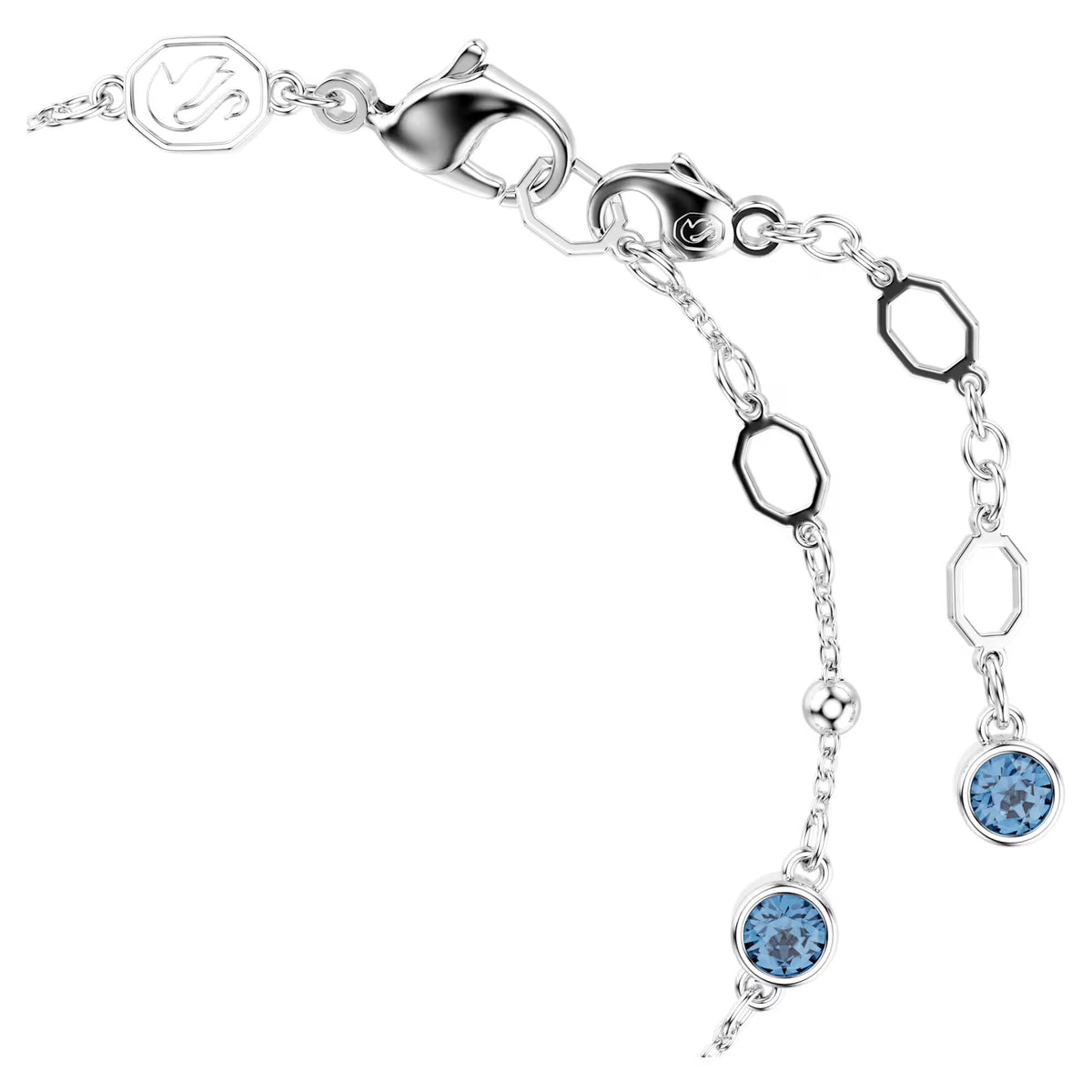 Swarovski Imber bracelet, Round cut, Blue, Rhodium plated 5730679
