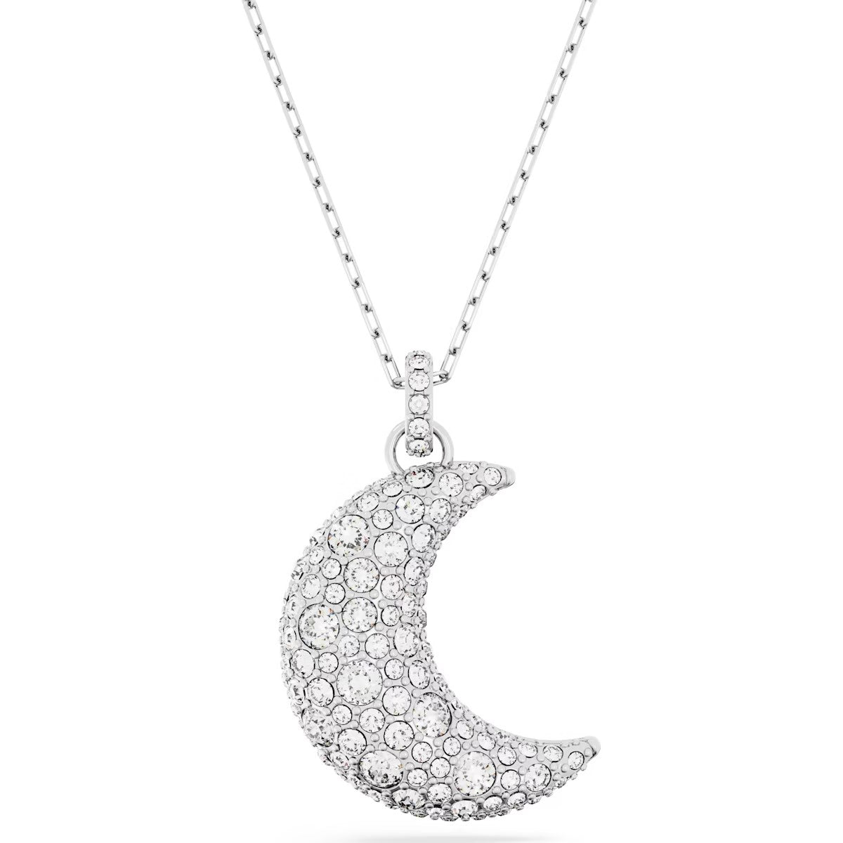 Colgante Swarovski Luna, Luna, blanco, Baño de rodio 5666181 