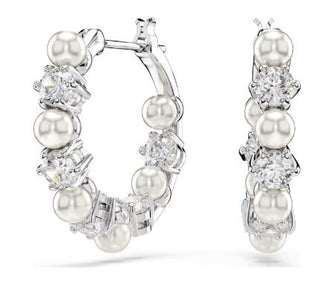 Swarovski Matrix Pearl Hoop Earrings - 5709256/5720885 (SS)