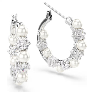 Swarovski Matrix Pearl Hoop Earrings - 5709256/5720885 (SS)