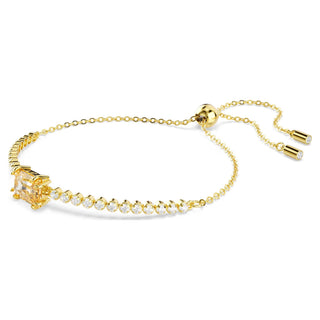 Swarovski Matrix Tennis bracelet, Mixed cuts, Caramel, Gold-tone plated 5730699