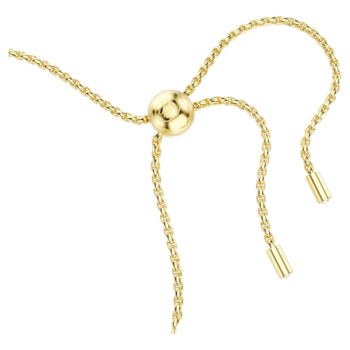 Swarovski Matrix Tennis bracelet, Round cut, White, Gold-tone plated 5730709