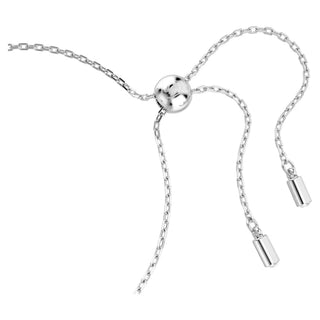 Swarovski Matrix bracelet, Baguette cut, Knot, White, Rhodium plated 5731101