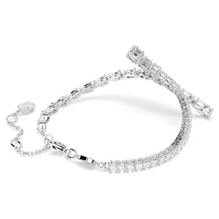 Swarovski Matrix bracelet, Mixed cuts, White, Rhodium plated 5693154