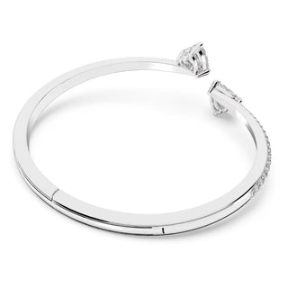 Swarovski Mesmera Attract bangle Heart, White, Rhodium plated - 5518814