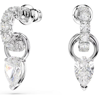 Swarovski Mesmera set, Pear cut, Round cut, White, Rhodium plated  - 5723197