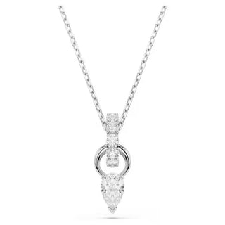 Swarovski Mesmera set, Pear cut, Round cut, White, Rhodium plated  - 5723197