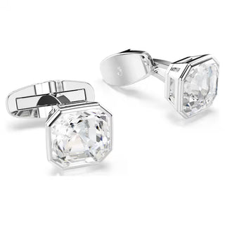 Swarovski Millenia cufflinks, Octagon cut, White, Rhodium plated 5733306