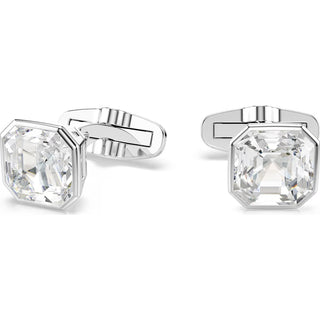 Swarovski Millenia cufflinks, Octagon cut, White, Rhodium plated 5733306