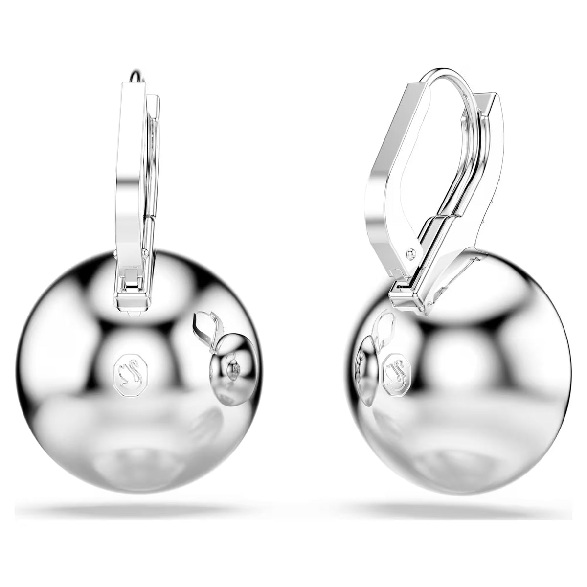 Swarovski Millenia drop earrings, Round cut, White, Rhodium plated 5731149