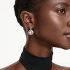 Swarovski Millenia drop earrings, Round cut, White, Rhodium plated 5731149