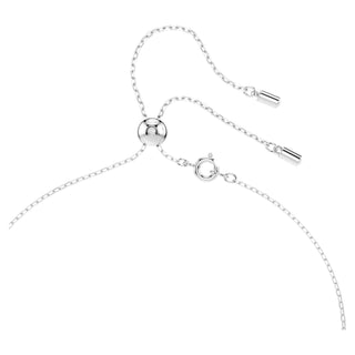 Swarovski Stilla Attract Y necklace, Round cut, Blue, Rhodium plated 5734249