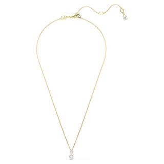 Swarovski Stilla Attract pendant, Round cut, White, Gold-tone plated 5723298