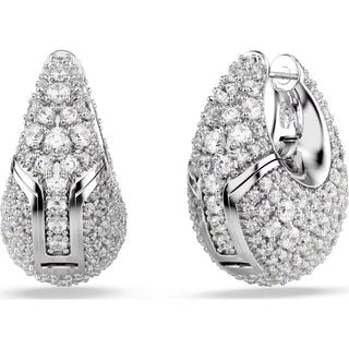 Swarovski Sublima earrings, Large, White, Rhodium plated 5732281