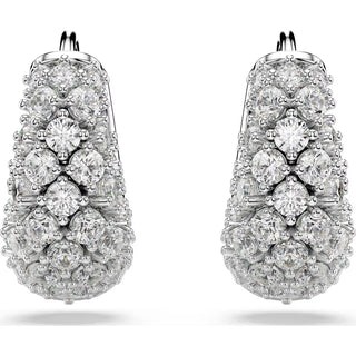 Swarovski Sublima earrings, White, Rhodium plated 5732282