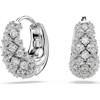 Swarovski Sublima earrings, White, Rhodium plated 5732282