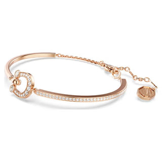 Swarovski Symbolica bangle Pavé, Horseshoe, White, Rose gold-tone plated 5741461