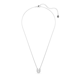 Swarovski Symbolica pendant, Crystal pearl, Round cut, Pavé, Horse shoe, White, Rhodium plated 5736972