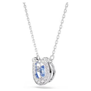 Swarovski Symbolica pendant, Round cut, Pavé, Horse shoe, Blue, Rhodium plated 5746562