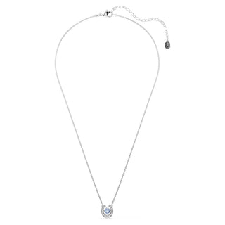 Swarovski Symbolica pendant, Round cut, Pavé, Horse shoe, Blue, Rhodium plated 5746562