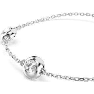 Swarovski Una Angelic bracelet, Round cut, Double sided motifs, White, Rhodium plated 5732272