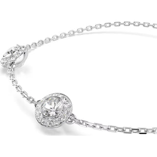 Swarovski Una Angelic bracelet, Round cut, Double sided motifs, White, Rhodium plated 5732272