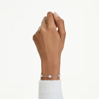 Swarovski Una Angelic bracelet, Round cut, Double sided motifs, White, Rhodium plated 5732272