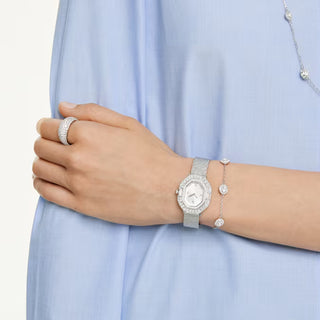 Swarovski Una Angelic bracelet, Round cut, Double sided motifs, White, Rhodium plated 5732272