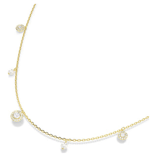 Swarovski Una Angelic strandage, Crystal pearl, Round cut, White, Gold-tone plated 5742380