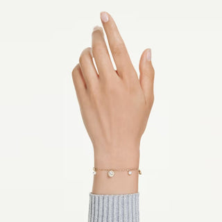 Swarovski Una Angelic strandage, Crystal pearl, Round cut, White, Gold-tone plated 5742380