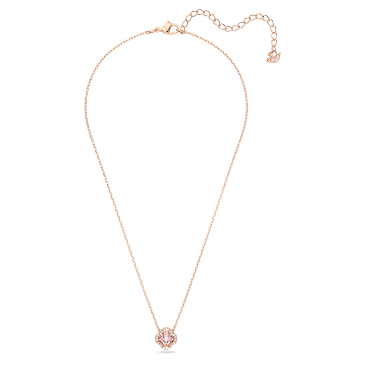 Swarovski Una necklace, Clover, Pink, Rose gold-tone plated - 5514488